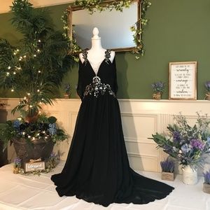 Formal evening Black prom dress